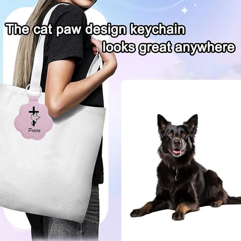 Dog Hair Keychain, Custom Pet Paw Shade Leather Key, Pet Fur Keepsake Keychain Refillable, Cat Hair Keyring, Memorial Collection Locket Key Chain Gifts for Bag Purse Paw Charm Key Holder in Saudi Arabia