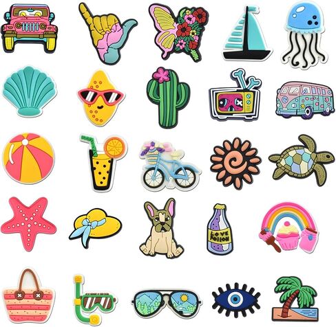 Bag Charm for Bogg Bag - Beach Bag Large DIY Charms Accessories, Simple Modern Southern Beach Tote Charms, Decorative Charm for Rubber Beach Bags Gift for Women Girls in Saudi Arabia