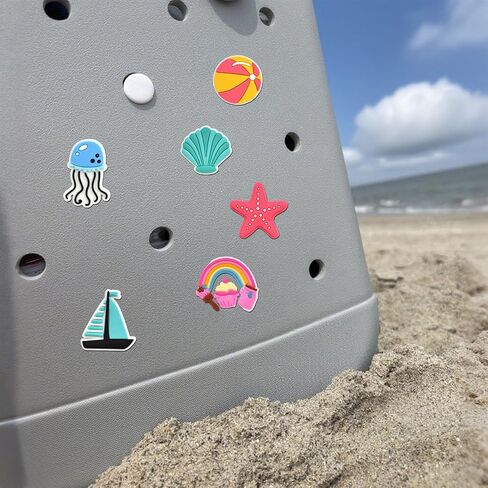 Bag Charm for Bogg Bag - Beach Bag Large DIY Charms Accessories, Simple Modern Southern Beach Tote Charms, Decorative Charm for Rubber Beach Bags Gift for Women Girls in Saudi Arabia