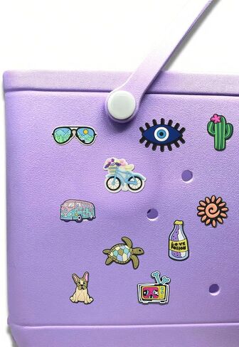 Bag Charm for Bogg Bag - Beach Bag Large DIY Charms Accessories, Simple Modern Southern Beach Tote Charms, Decorative Charm for Rubber Beach Bags Gift for Women Girls in Saudi Arabia