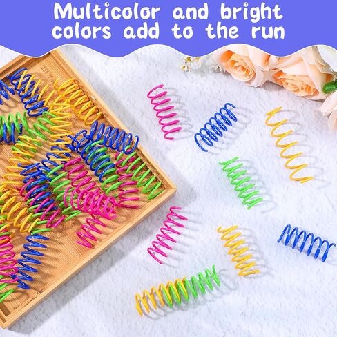 300 Pcs Cat Spring Toy Cat Spiral Toys Interactive for Indoor Colorful Plastic Springs Coil for Kitten Hunting Swatting Biting in Saudi Arabia