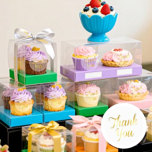 120pcs حلو الشكر ، شكر ملصقات ، 2 بوصة 2 بوصة الذهب غلاف الذهب غلافية مقاومة للماء الملصقات ذاتية اللصق مستديرة ملصقات الهدايا لتغليف الأظرف مربعات الأكياس in Saudi Arabia