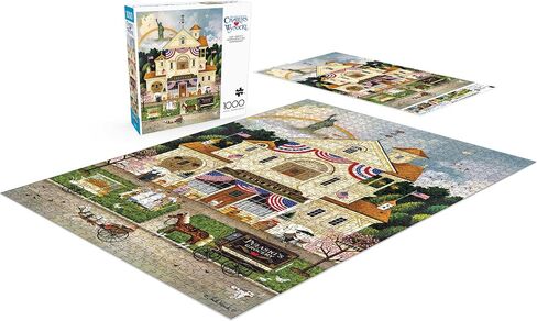 Buffalo Games - Charles Wysocki - يوم استقلال Lady Liberty - 1000 قطعة - لغز صعب مثالي لليالي اللعبة in Saudi Arabia