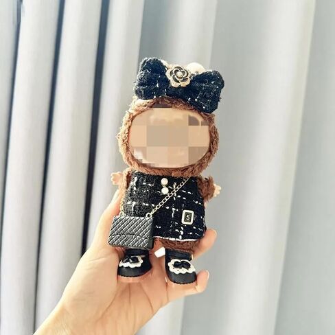 15 سم و 17 سم ملابس دمية مناسبة لـ Labubu 17cm 15cm Dolls Associaty No Doll فقط ملابس فقط 17 سم Labubu 1bag+1shoes+1dress+1hairband لا دمية in Kuwait
