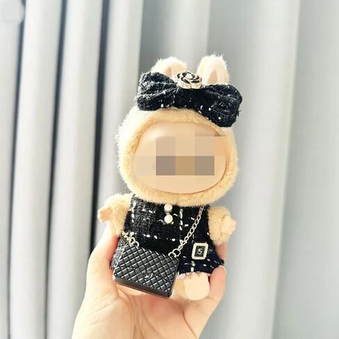 15 سم و 17 سم ملابس دمية مناسبة لـ Labubu 17cm 15cm Dolls Associaty No Doll فقط ملابس فقط 17 سم Labubu 1bag+1shoes+1dress+1hairband لا دمية in Kuwait