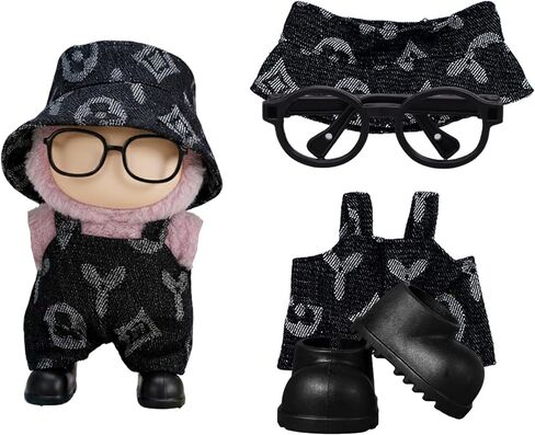 4-in-1 Doll Clothes Compatible with 17cm Dolls, Cute Outfit Set with Fashion Accessories, Chic Style for Collectible Figures (No Doll) in Saudi Arabia