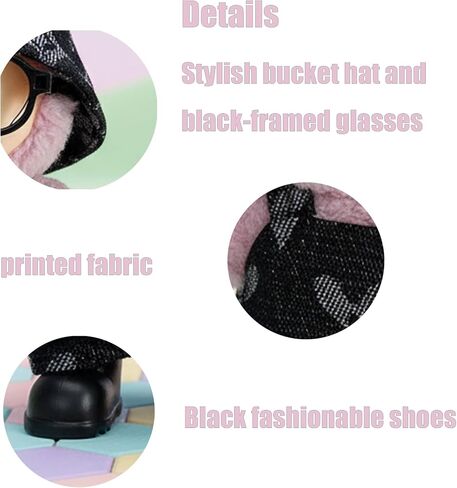4-in-1 Doll Clothes Compatible with 17cm Dolls, Cute Outfit Set with Fashion Accessories, Chic Style for Collectible Figures (No Doll) in Saudi Arabia
