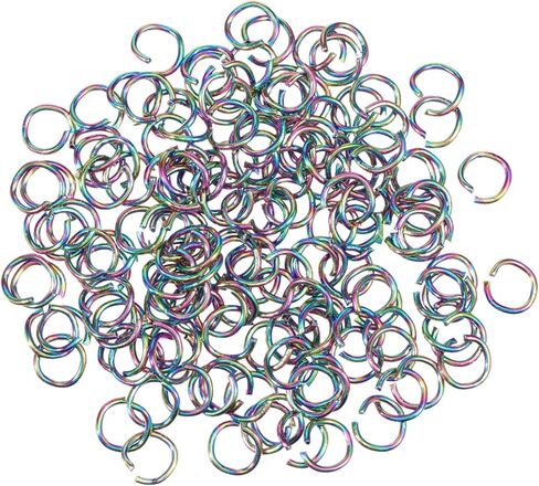 CHGCRAFT 200Pcs Stainless Steel Jump Rings 6mm Rainbow Color 304 Plating Open Jump Rings for Necklace Bracelet Earrings Making, 20 Gauge in Saudi Arabia