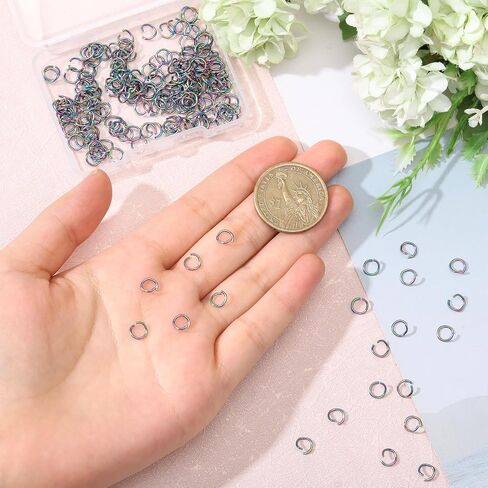 CHGCRAFT 200Pcs Stainless Steel Jump Rings 6mm Rainbow Color 304 Plating Open Jump Rings for Necklace Bracelet Earrings Making, 20 Gauge in Saudi Arabia