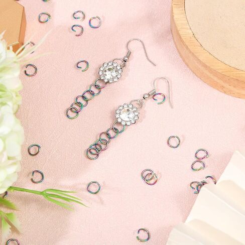 CHGCRAFT 200Pcs Stainless Steel Jump Rings 6mm Rainbow Color 304 Plating Open Jump Rings for Necklace Bracelet Earrings Making, 20 Gauge in Saudi Arabia