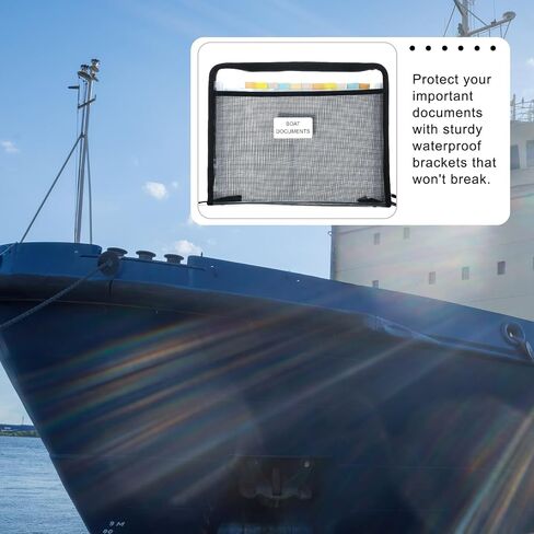 Maitys Boat Documents Organizer Large Size Waterproof Case for Boat Papers with 12 Expandable Folders Plus Mesh Pocket Fireproof Document Bag for A4 Papers Boating Gifts for Men in Saudi Arabia