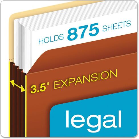 Globe-Weis/Pendaflex Tyvek File Pockets 3.5-Inch Expansion Legal Size 10-Count, Brown (64264) in Saudi Arabia