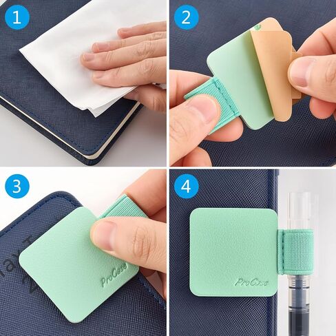 (5 Pack) Pen Loop Holder for Notebooks Journals Planners Tablet Case, Self Adhesive Leather Pencil Holder with Elastic Loop for Pens, Apple Pencil, Stylus Pen -Black in Kuwait