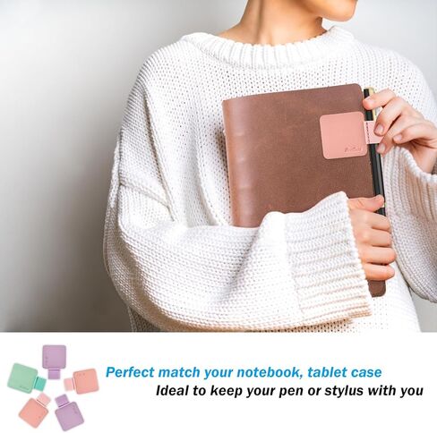 (5 Pack) Pen Loop Holder for Notebooks Journals Planners Tablet Case, Self Adhesive Leather Pencil Holder with Elastic Loop for Pens, Apple Pencil, Stylus Pen -Black in Kuwait