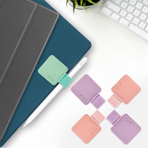 (5 Pack) Pen Loop Holder for Notebooks Journals Planners Tablet Case, Self Adhesive Leather Pencil Holder with Elastic Loop for Pens, Apple Pencil, Stylus Pen -Black in Kuwait