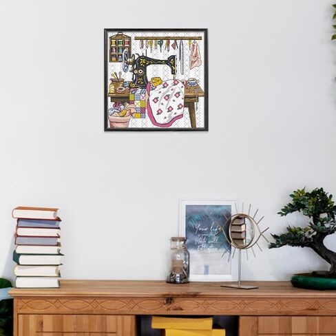 FreeBloss Cross Stitch Wall Hanging Kit Stamped Embroidery Starter Kits Stitches Printed Stitches Kit مع تعليمات للمبتدئين عبر غرزة غرفة خياطة الهدايا المصنوعة يدويًا in Saudi Arabia