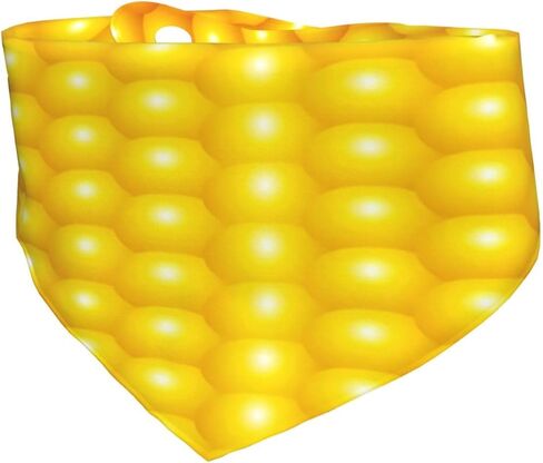 Fresh Ripe Corn Cobs Pattern Dog Scarf Bandana, Triangle Bibs Cats Dog Costume Accessories Decor for Pet in Kuwait