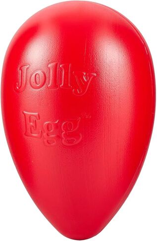Dog Toy 8 Inch Hard Plastic Egg Shaped Jolly Interactive Fun Choose Color or Set (Red) in Saudi Arabia