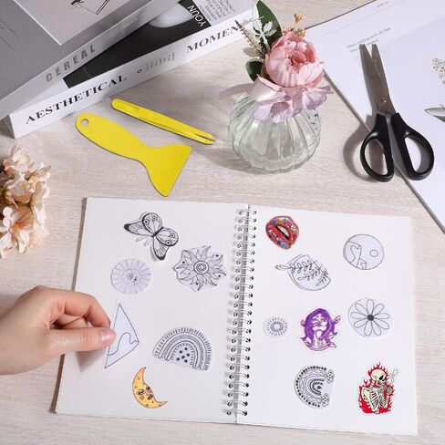 CRASPIRE Reusable Sticker Book Sticker Tree Collecting Book Album A5 Size 40 Sheets Reusable Sticker Organizer Storage Book Sticker Book with Tweezer and Spatula in Saudi Arabia