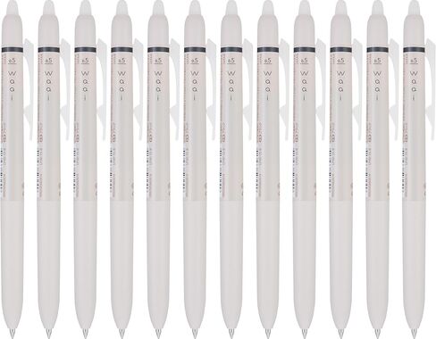 PILOT FriXion Waai Retractable & Refillable Erasable Gel Pens, Extra Fine Point 0.5 mm, Black Ink, 12 Count in Saudi Arabia