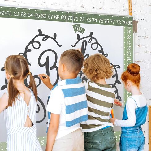 Sage Green Number Line Line Bulletin Borders -20 إلى 120 Math Learning Die Cut Trim مع 100 PCS Glue Point in Saudi Arabia