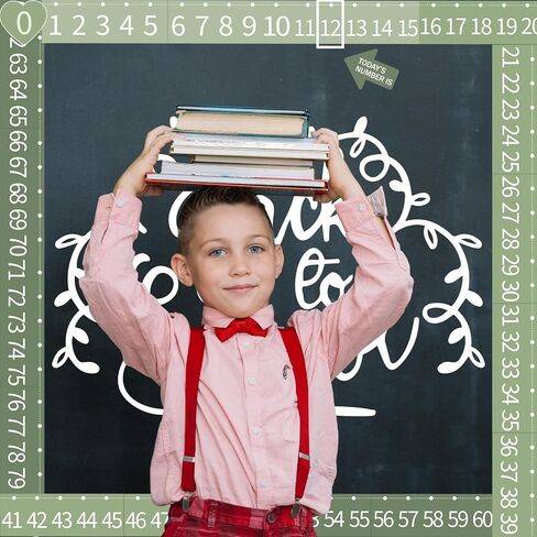 Sage Green Number Line Line Bulletin Borders -20 إلى 120 Math Learning Die Cut Trim مع 100 PCS Glue Point in Saudi Arabia