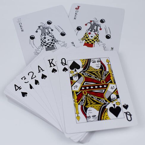 Jumbo Giant Play Card Deck - 5 × 7 بوصة بوكر كبير لكبار السن مجموعة بطاقات لعبة كبيرة كبيرة الحجم جسر يلعب بطاقات لعبة البوكر الضخمة لمتعة عائلة مناسبة لجميع الأعمار in Saudi Arabia