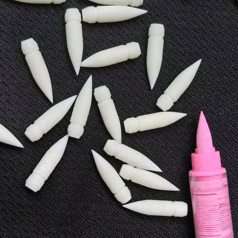 20 Pcs Replacement Nibs for Liquid Acrylic Paint Markers Fit for Guangna and Languo 24 36 48 64 120 168 200 240 Colors Refill Soft Brush Marker Pens Tip in Saudi Arabia