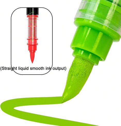 20 Pcs Replacement Nibs for Liquid Acrylic Paint Markers Fit for Guangna and Languo 24 36 48 64 120 168 200 240 Colors Refill Soft Brush Marker Pens Tip in Saudi Arabia