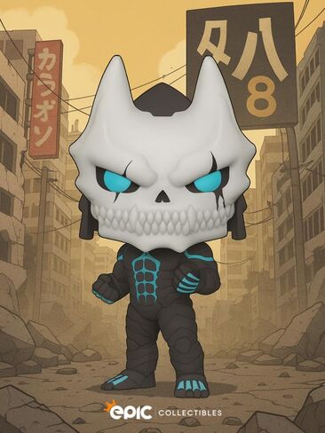 Pop Anime: Kaiju No. 8 - Kaiju No. 8 Vinyl Figure مجمعة مع حامي الصناديق متوافق مع Funko in Kuwait