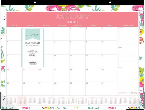 2026 Blue Sky Day Designer Desment Calendar ، 22 "× 17" ، Peyton White ، من يناير إلى ديسمبر ، 103631 in Saudi Arabia