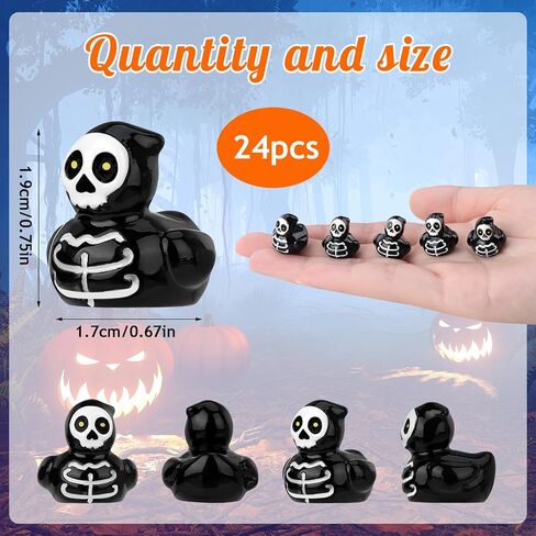 24 PCS Halloween Mini Resin Ducks ، Miniature Halloween Duck Tore in Kuwait