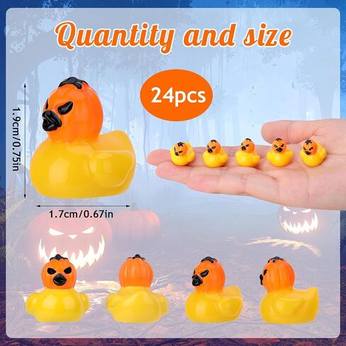 24 PCS Halloween Mini Resin Ducks ، Miniature Halloween Duck Tore in Saudi Arabia
