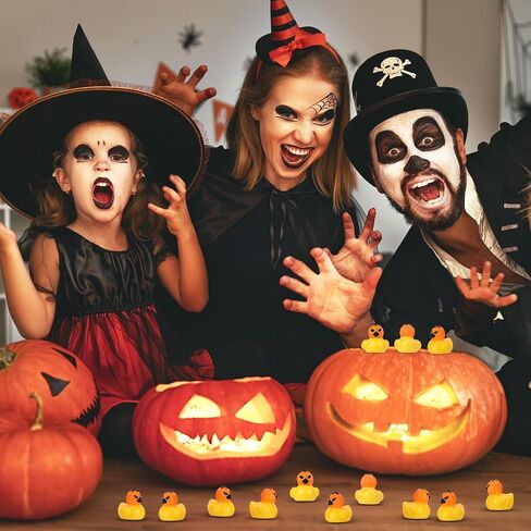 24 PCS Halloween Mini Resin Ducks ، Miniature Halloween Duck Tore in Saudi Arabia