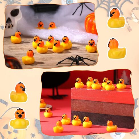 24 PCS Halloween Mini Resin Ducks ، Miniature Halloween Duck Tore in Saudi Arabia