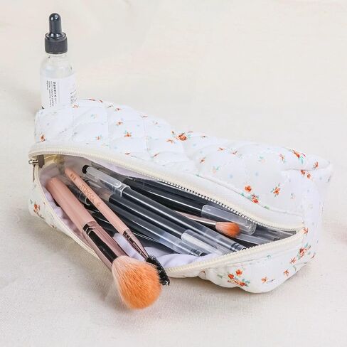 قلم القلم القلم الحاضن Office College School Storage Bag Bage Boac Box Organizer Makeup Pouch Cosmetic Bag Case Cute Pen Case for Girls Boys Kids (Pink Floral Prints) in Kuwait
