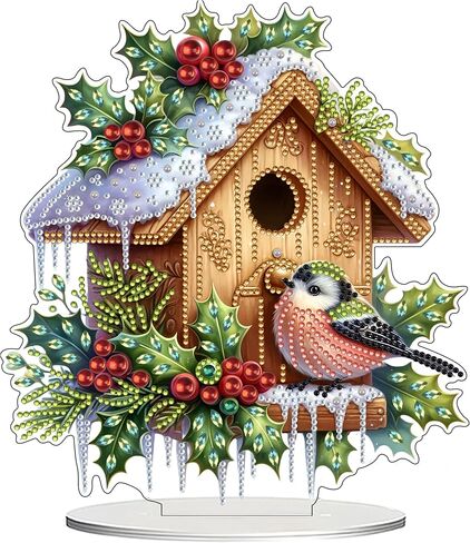 JJFox DIY 5D Tabletop Diamond Art Painting Kit， Desktop Ornament Special Shaped Rhinestone Desk Placement Ornament，Home Stand Up Gem Painting Craft Kit，Gift (Thanksgiving Turkey) in Kuwait