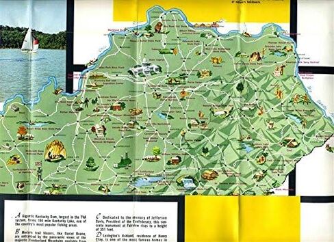 1950's Lot of Kentucky Tourism Booklets and Brochures with Photos and Maps in Saudi Arabia