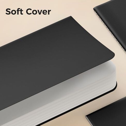 Blank Pocket Notebooks, 20 Pack Small Notebook Bulk, 3.5x5.5 inch, A6 Size Thick 80GSM Unlined Paper, Black Cover Mini Journal for Men, Women, Journaling & Business Notes in Kuwait
