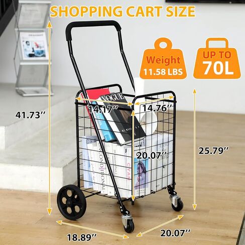 Handy Laundry Shopping Cart Liner, 14.7" X 13.2" X 20" Square Bottom, Fits Standard Shopping Cart, Cover and Adjustable Straps for Easy Secure Attachment, Made from Waterproof Material, Black in Kuwait