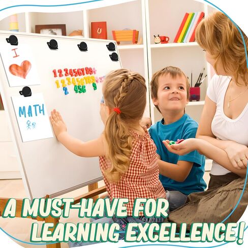 Vndueey Strong Fridge Magnet Brugherator Magnets ، 8 PCS مقاطع مغناطيسية سوداء ، مغناطيس للبيضاء ، مغناطيس مقطع معدني لعرض صور الخزانة ، مقاطع مغناطيس شديدة التحمل. in Kuwait