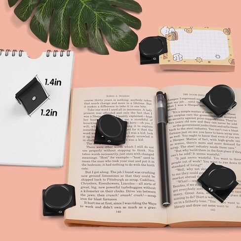 Vndueey Strong Fridge Magnet Brugherator Magnets ، 8 PCS مقاطع مغناطيسية سوداء ، مغناطيس للبيضاء ، مغناطيس مقطع معدني لعرض صور الخزانة ، مقاطع مغناطيس شديدة التحمل. in Kuwait