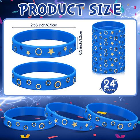 Chunful 24pcs Cartoon Cookie Birthday Party Decorations Bracelets Cookie Silicone Wristband Cartoon Supplies Gift for Birthday Party Favors in Saudi Arabia