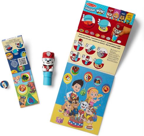 Melissa & Doug Sticker Wow! ™ Paw Patrol Marshall Bundle: منصة نشاط من 24 صفحة ، وصياغة ملصقات ، 500 ملصق ، وسادة صغيرة ، وفنون وحرف تململ لعبة Toy Collible in Saudi Arabia