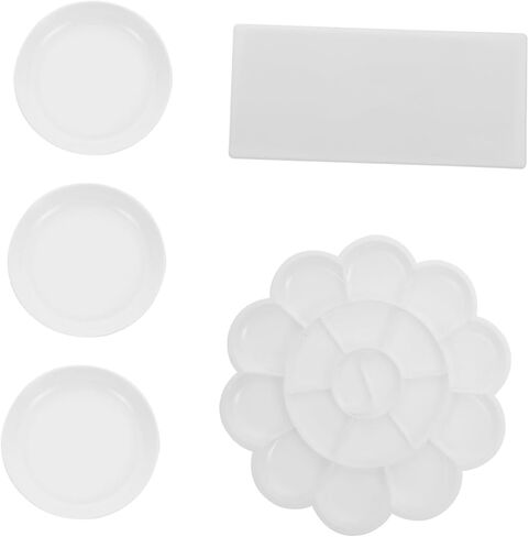 Uonlytech 1Set Paint Tray Watercolor Pigment Mixing Tray for Artists Lightweight Easy to Clean Suitable for Left Handed and Right Handed Use for Painting and Color Mixing in Saudi Arabia