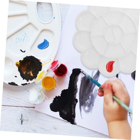 Uonlytech 1Set Paint Tray Watercolor Pigment Mixing Tray for Artists Lightweight Easy to Clean Suitable for Left Handed and Right Handed Use for Painting and Color Mixing in Saudi Arabia