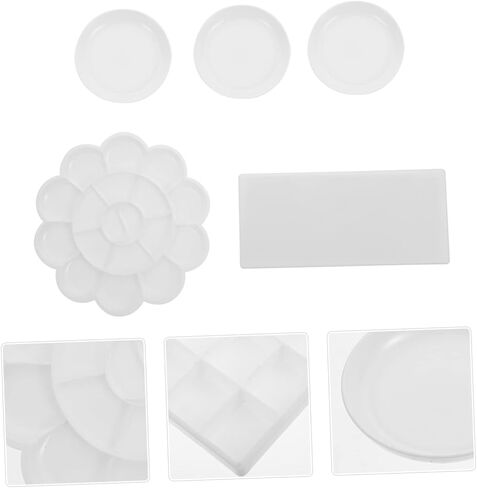Uonlytech 1Set Paint Tray Watercolor Pigment Mixing Tray for Artists Lightweight Easy to Clean Suitable for Left Handed and Right Handed Use for Painting and Color Mixing in Saudi Arabia