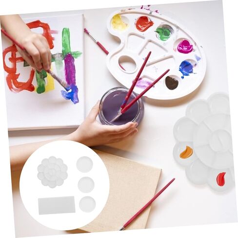 Uonlytech 1Set Paint Tray Watercolor Pigment Mixing Tray for Artists Lightweight Easy to Clean Suitable for Left Handed and Right Handed Use for Painting and Color Mixing in Saudi Arabia