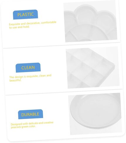 Uonlytech 1Set Paint Tray Watercolor Pigment Mixing Tray for Artists Lightweight Easy to Clean Suitable for Left Handed and Right Handed Use for Painting and Color Mixing in Saudi Arabia
