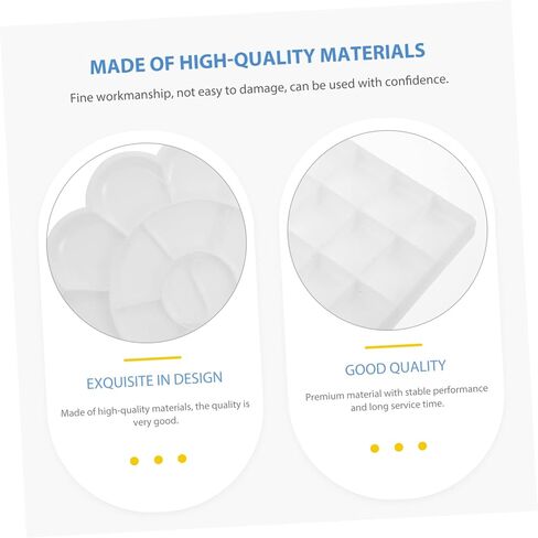 Uonlytech 1Set Paint Tray Watercolor Pigment Mixing Tray for Artists Lightweight Easy to Clean Suitable for Left Handed and Right Handed Use for Painting and Color Mixing in Saudi Arabia